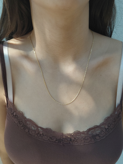 Chaîne en or jaune maille Forçat