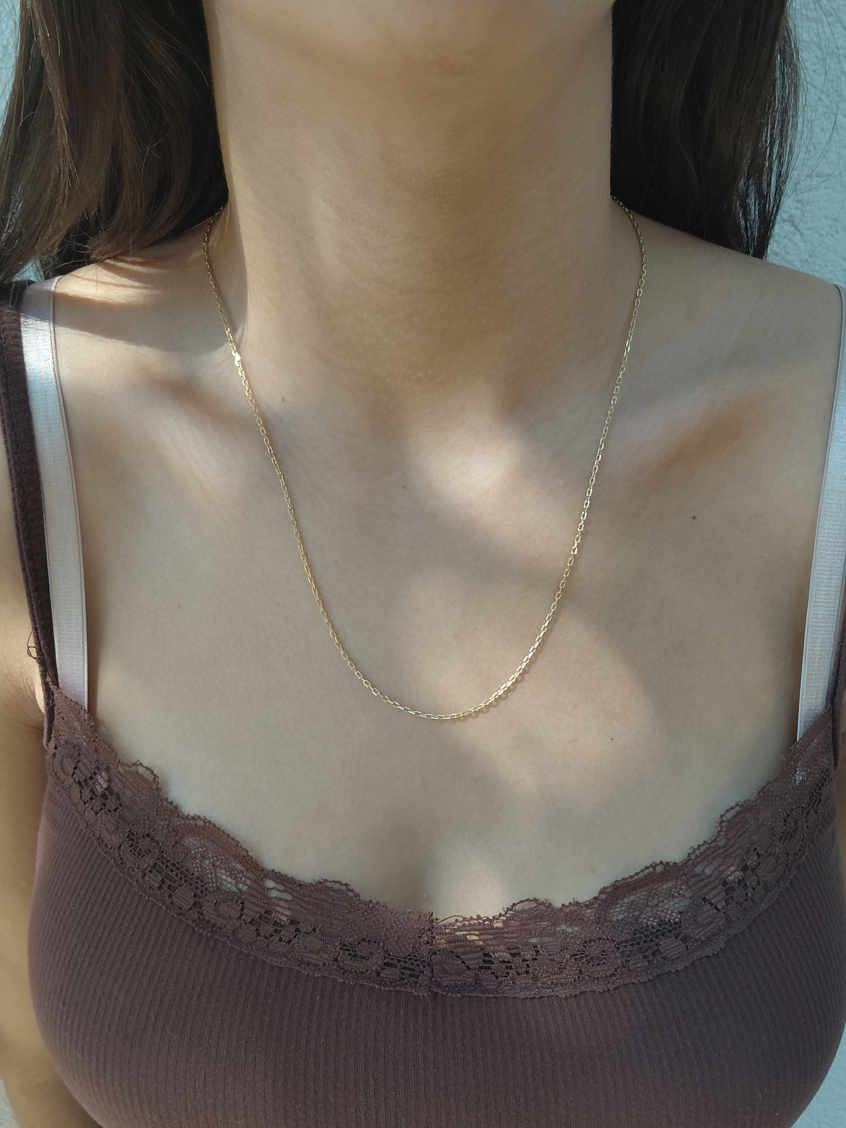 Chaîne en or jaune maille Forçat