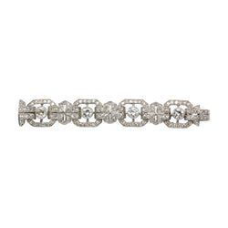 Broche Barette en or blanc, platine et diamants