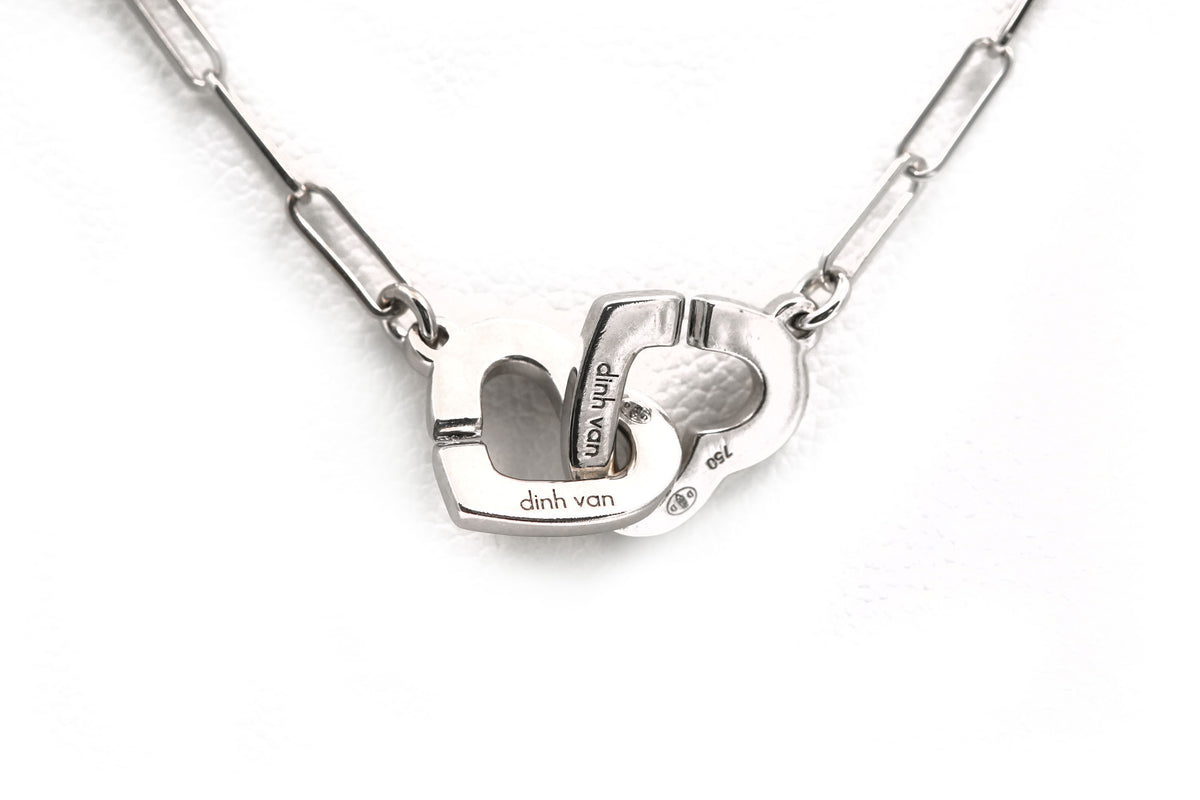 Collier Pendentif DINH VAN en or blanc et diamants