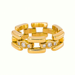 Bague Souple Or jaune Diamant