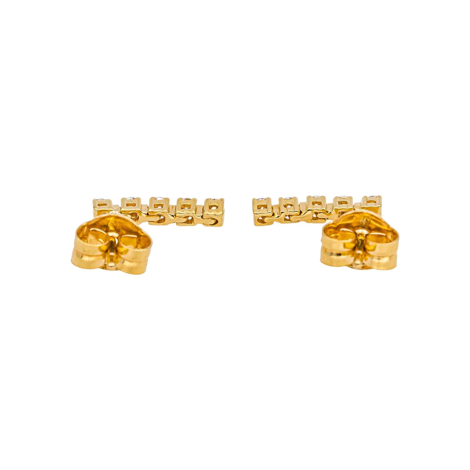 Boucles d'oreilles Puces Or jaune Diamant