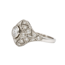 Bague Dôme en platine et diamants