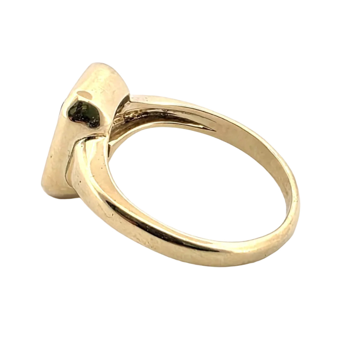 Bague Solitaire en or jaune et émeraude