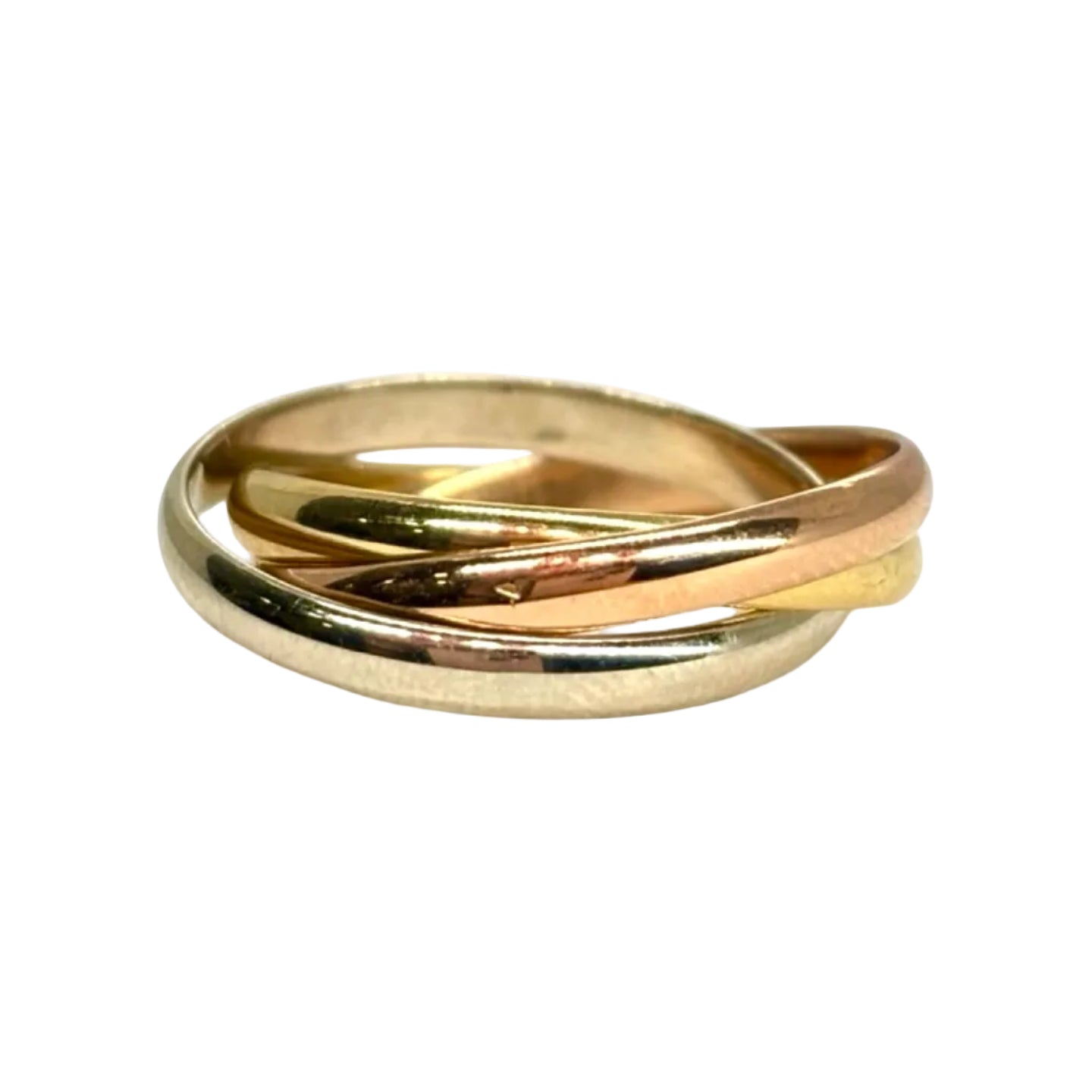Bague Alliance CARTIER "Trinity" en or blanc, or rose, et or jaune