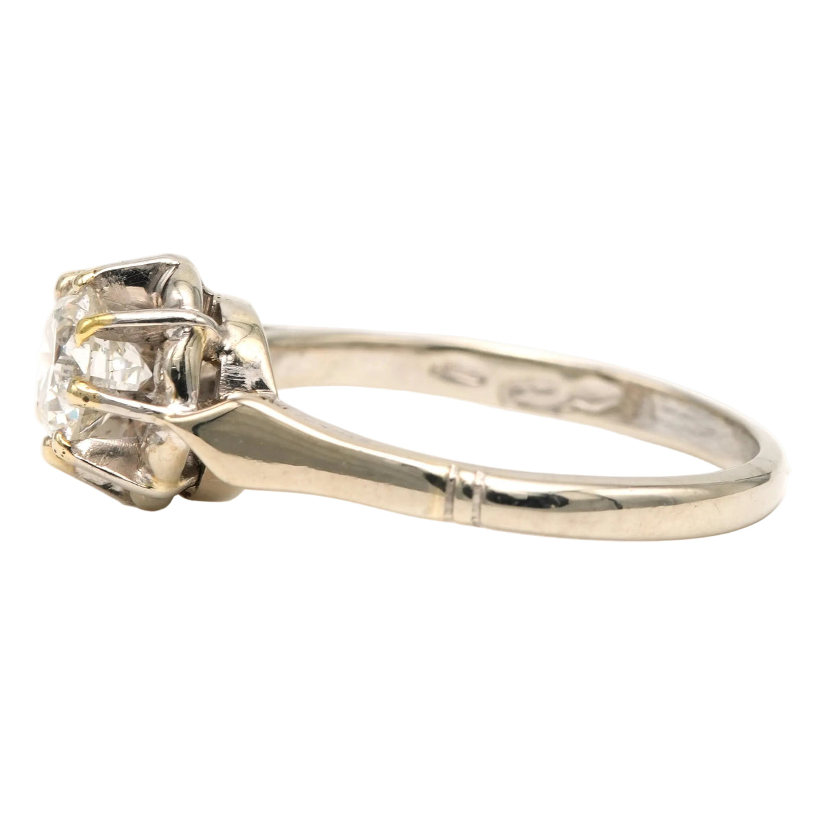 Bague Solitaire en or blanc et diamant