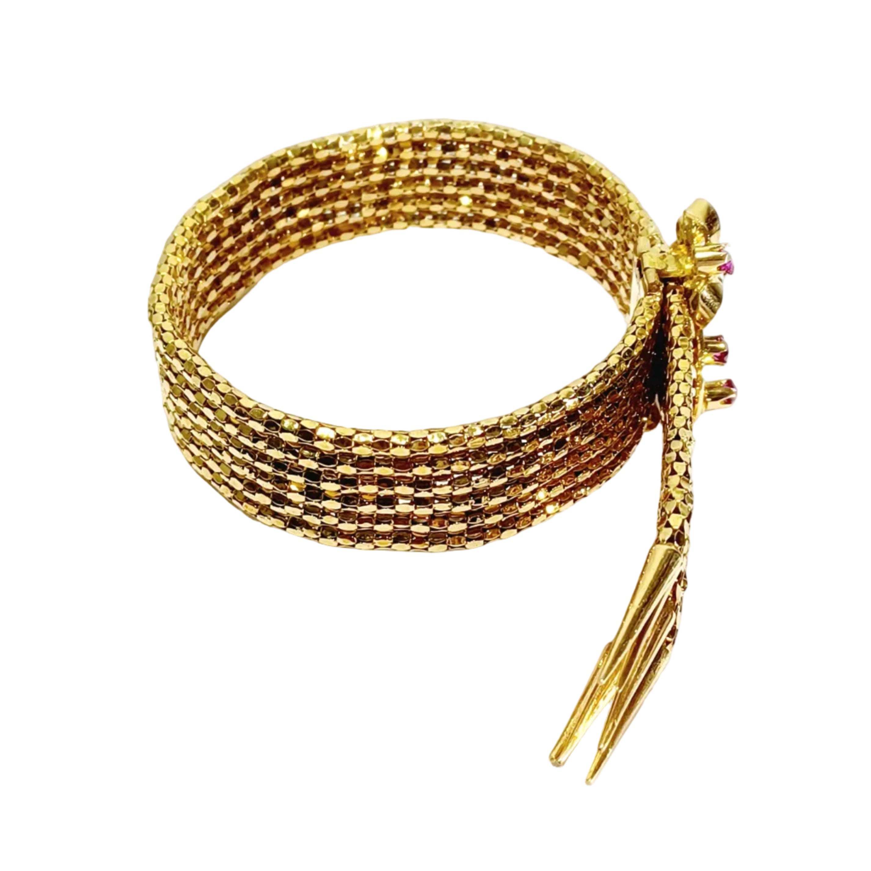 Bracelet Ceinture en or champagne et rubis