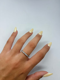 Bague Alliance en or blanc et diamants