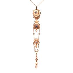 Pendentif en or jaune, perles et saphirs