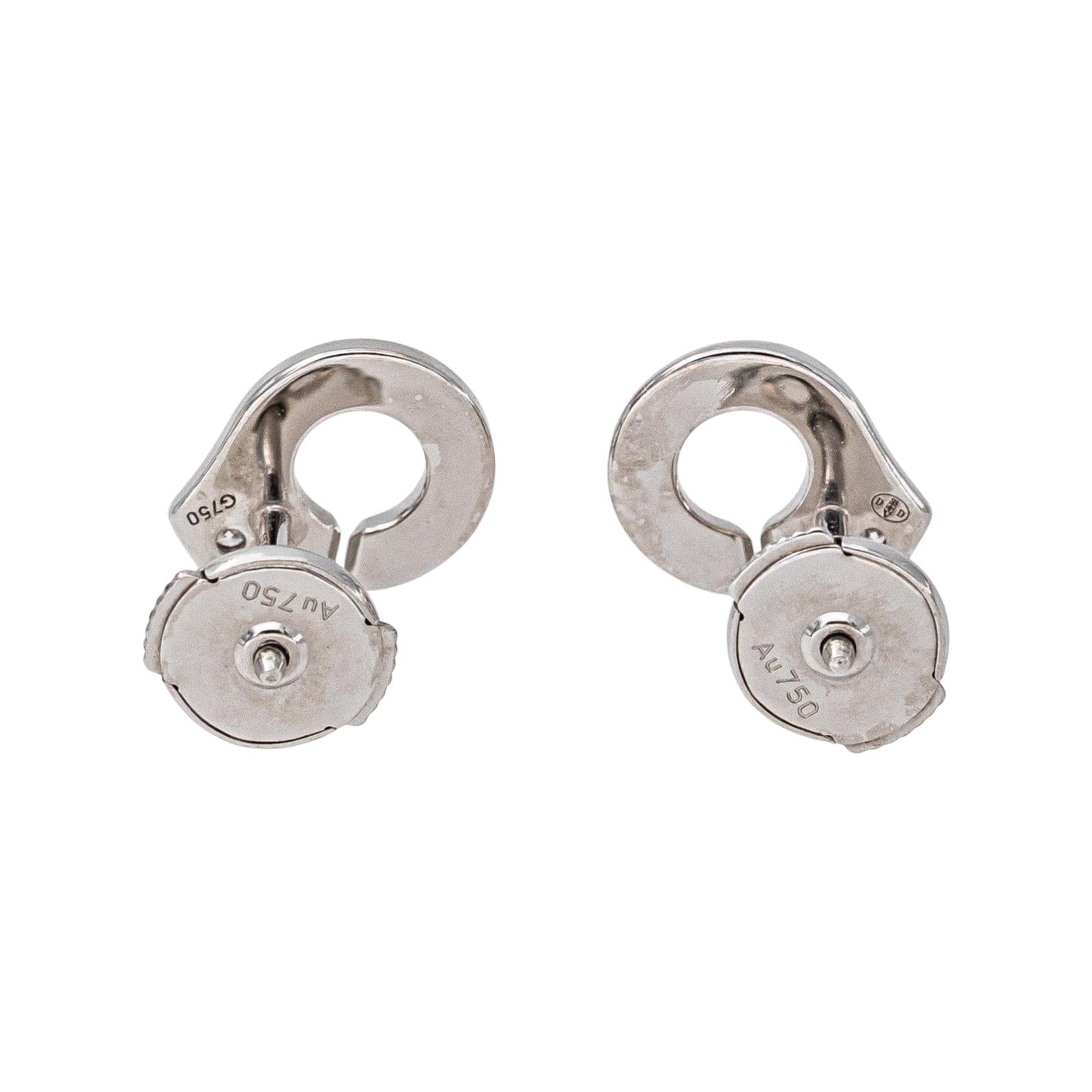 Dinh Van Boucles d'oreilles Menottes Or blanc Diamant