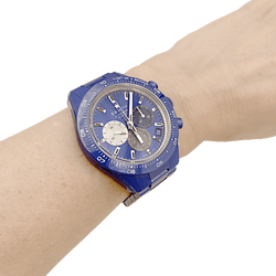 Montre Zenith, "Chronomaster Sport 160th Anniversary Edition", céramique bleue.