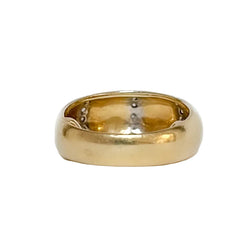 Bague Bandeau en or jaune et diamants