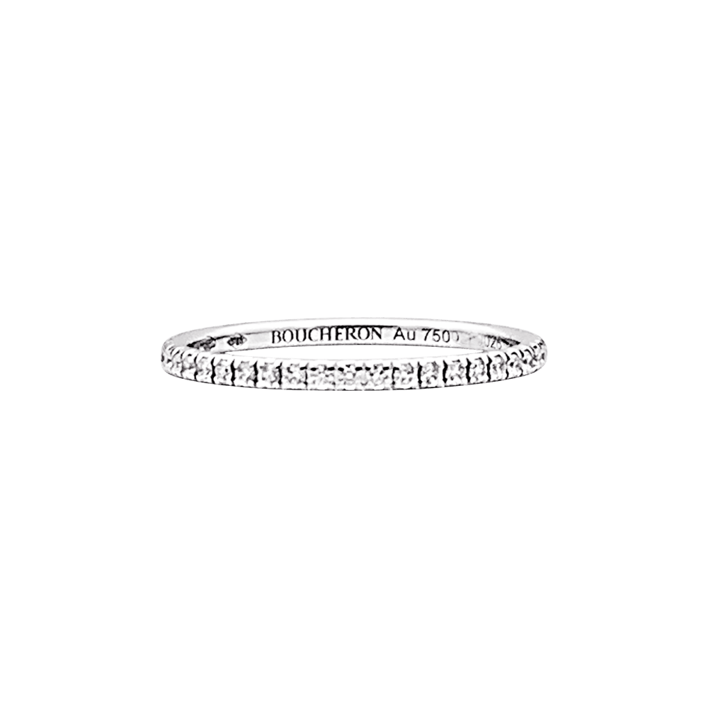 Bague Boucheron, « Epure », or blanc, diamants.