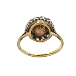 Bague Entourage en or jaune, perle et diamants