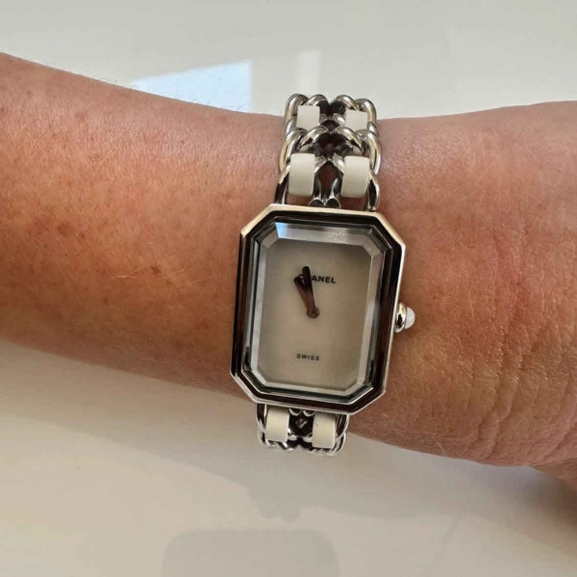 Montre Chanel Première en acier et cuir XXL