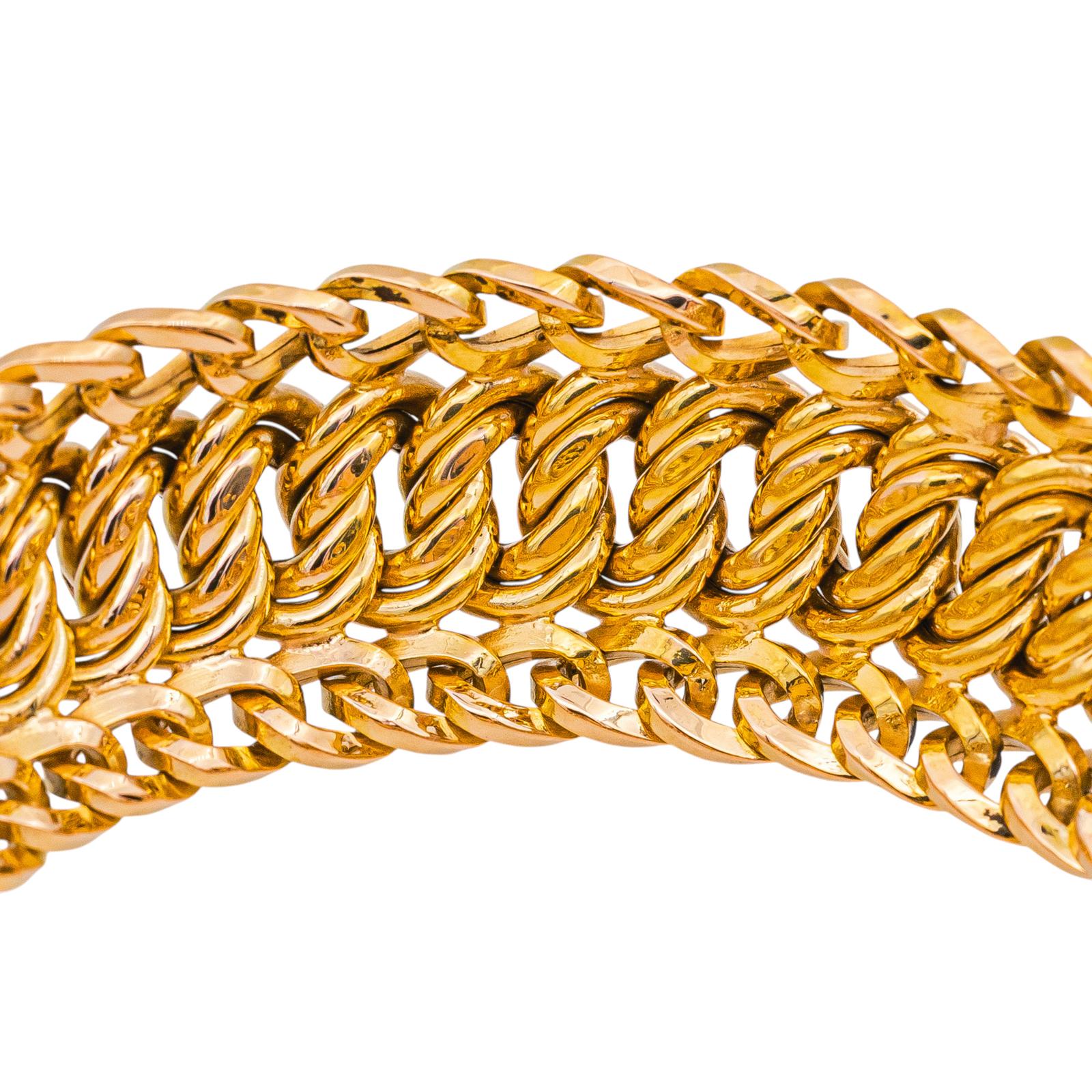 Bracelet Maille américaine Or rose