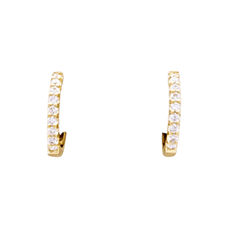 Boucles d'oreilles Créoles en or jaune et diamants