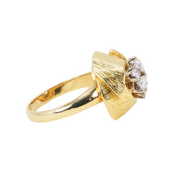 Bague Dôme en or jaune et diamants