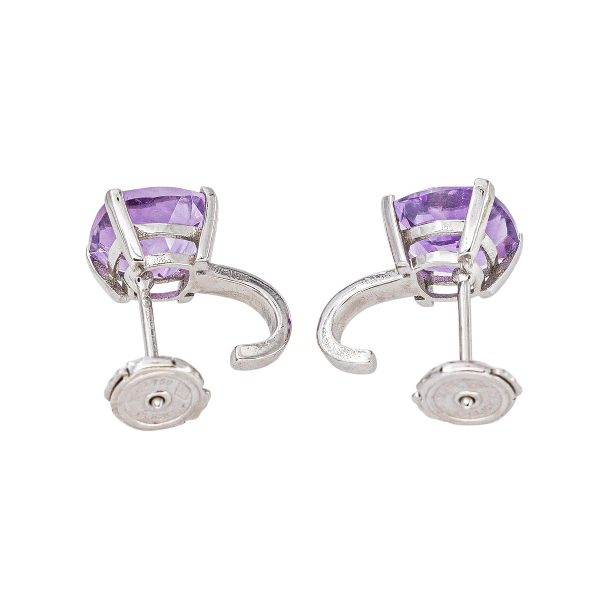 Mauboussin Boucles d'oreilles Petit visage d'amour  Or blanc Améthyste