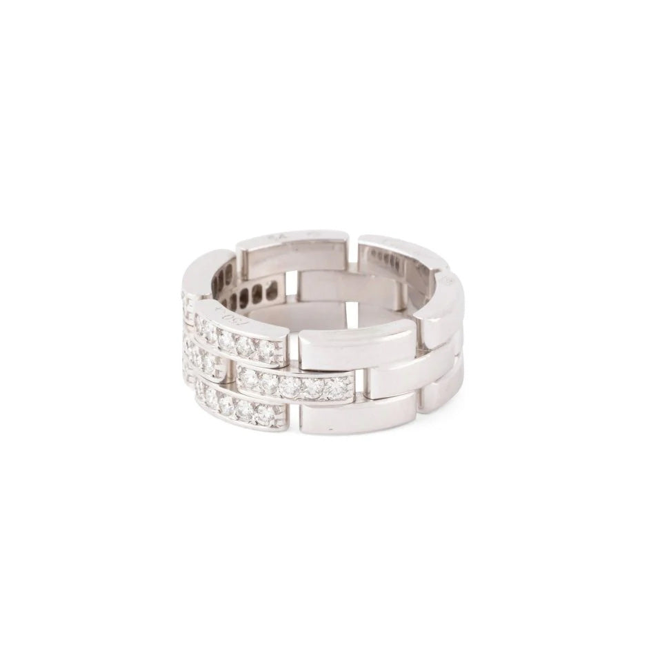 Bague CARTIER "Maillon Panthère" en or blanc et diamants