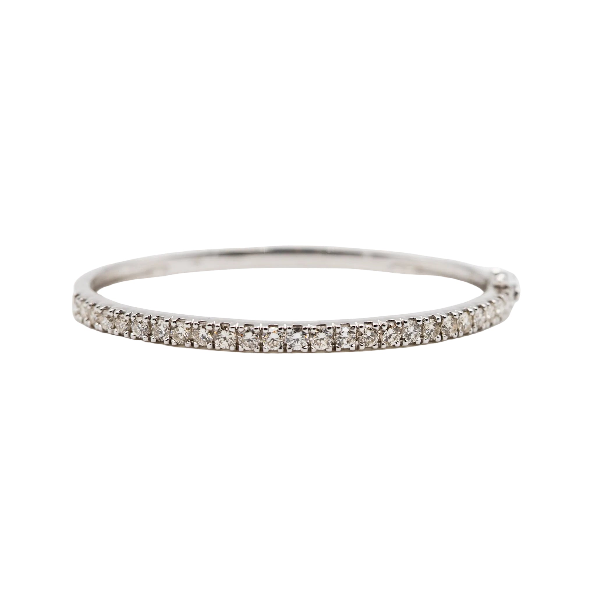 Bracelet Jonc en or blanc et diamants