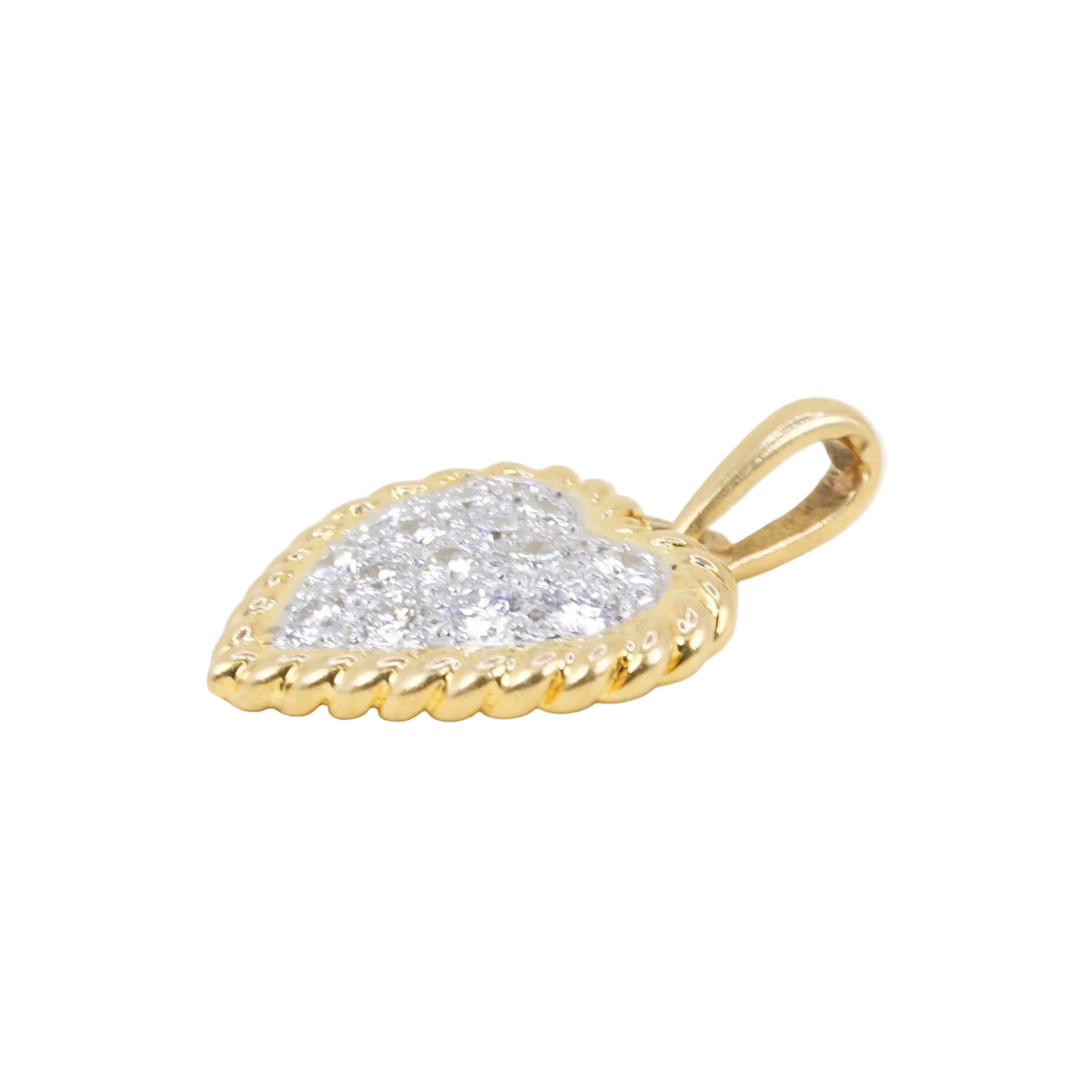 Pendentif en or jaune, platine et diamants