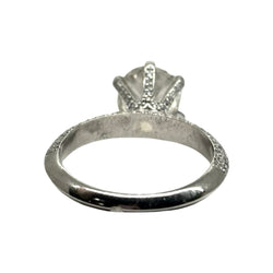 Bague Solitaire en or blanc et diamants