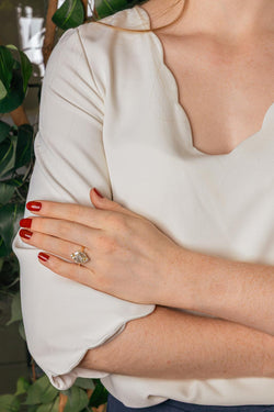 Bague Marquise Or jaune Diamant