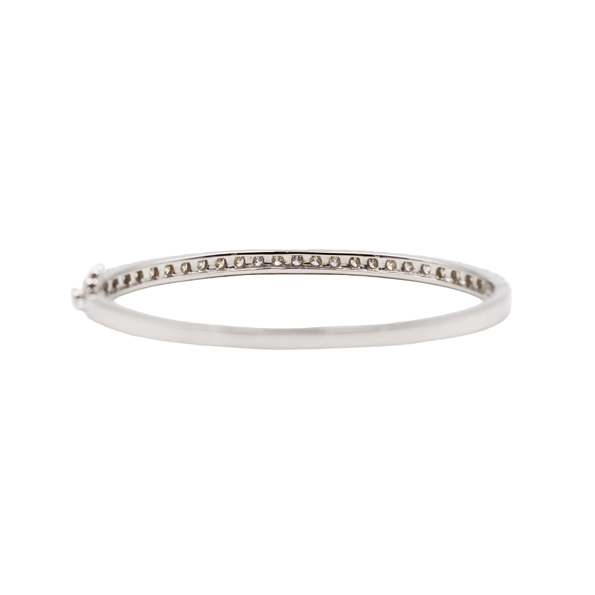 Bracelet Jonc en or blanc et diamants