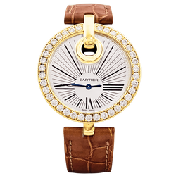 Montre Cartier, "Captive", or jaune et diamants.