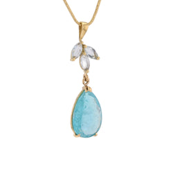 Pendentif en or jaune et aigues-marines