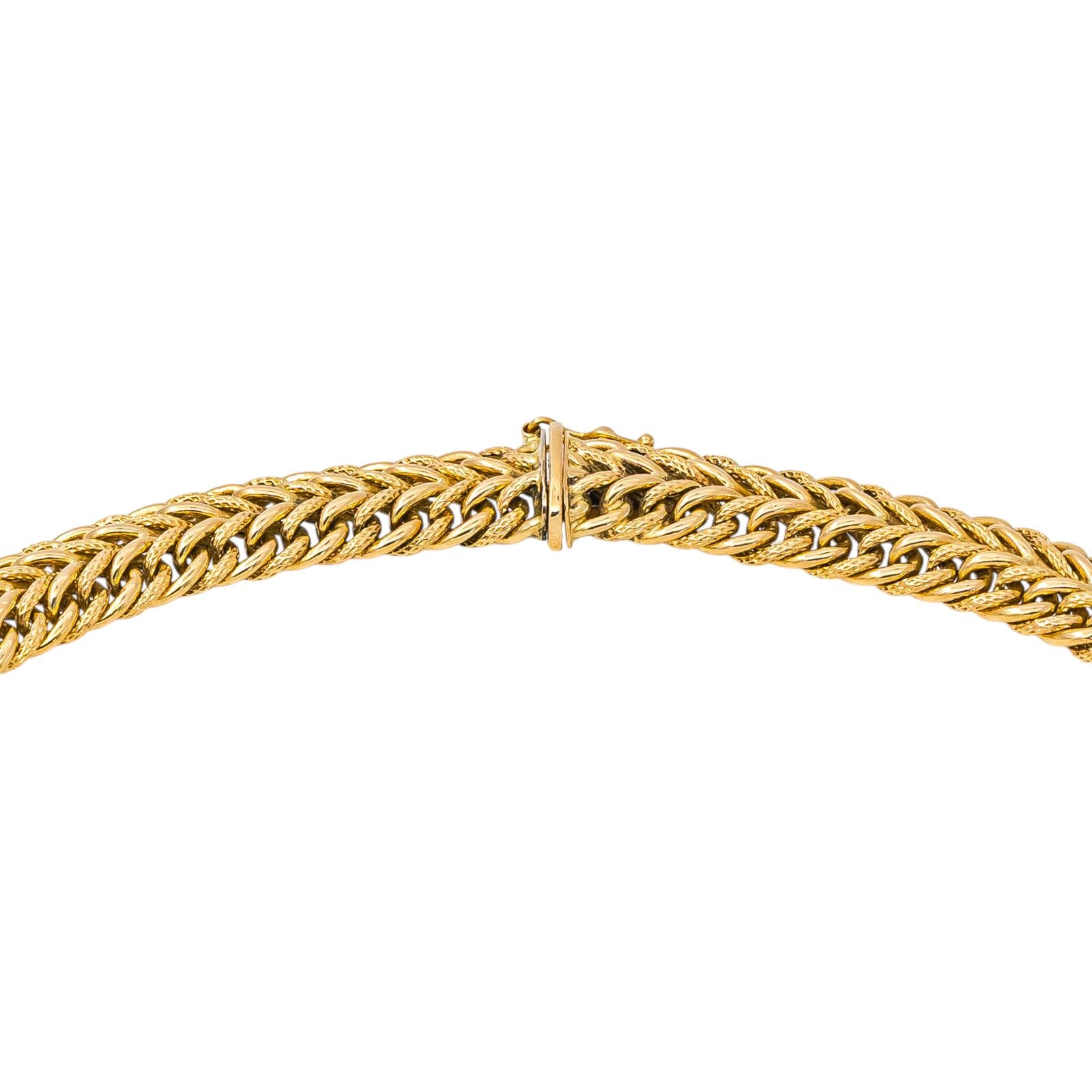 Collier Maille tressée Or jaune