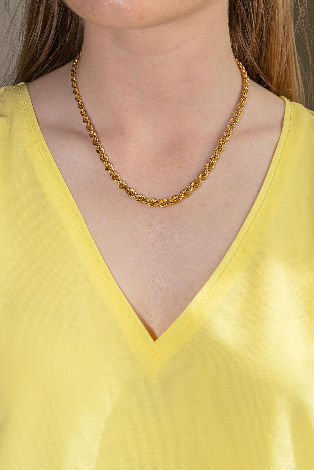Collier Maille torsadée Or jaune