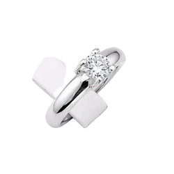 Bague Solitaire CARTIER en or blanc et diamant
