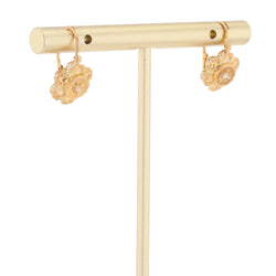 Boucles d'oreilles Dormeuses en or rose et perles