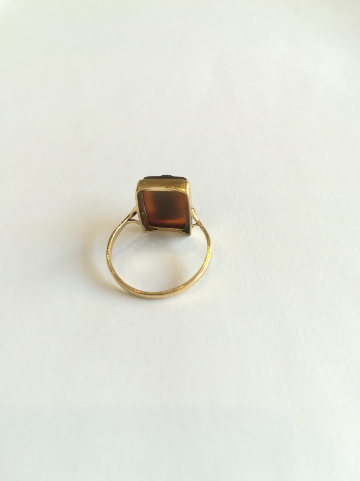 Bague Ancienne Camée Agate Guerrier Grec