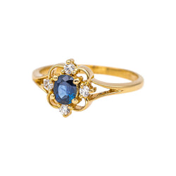 Bague Or jaune Saphir
