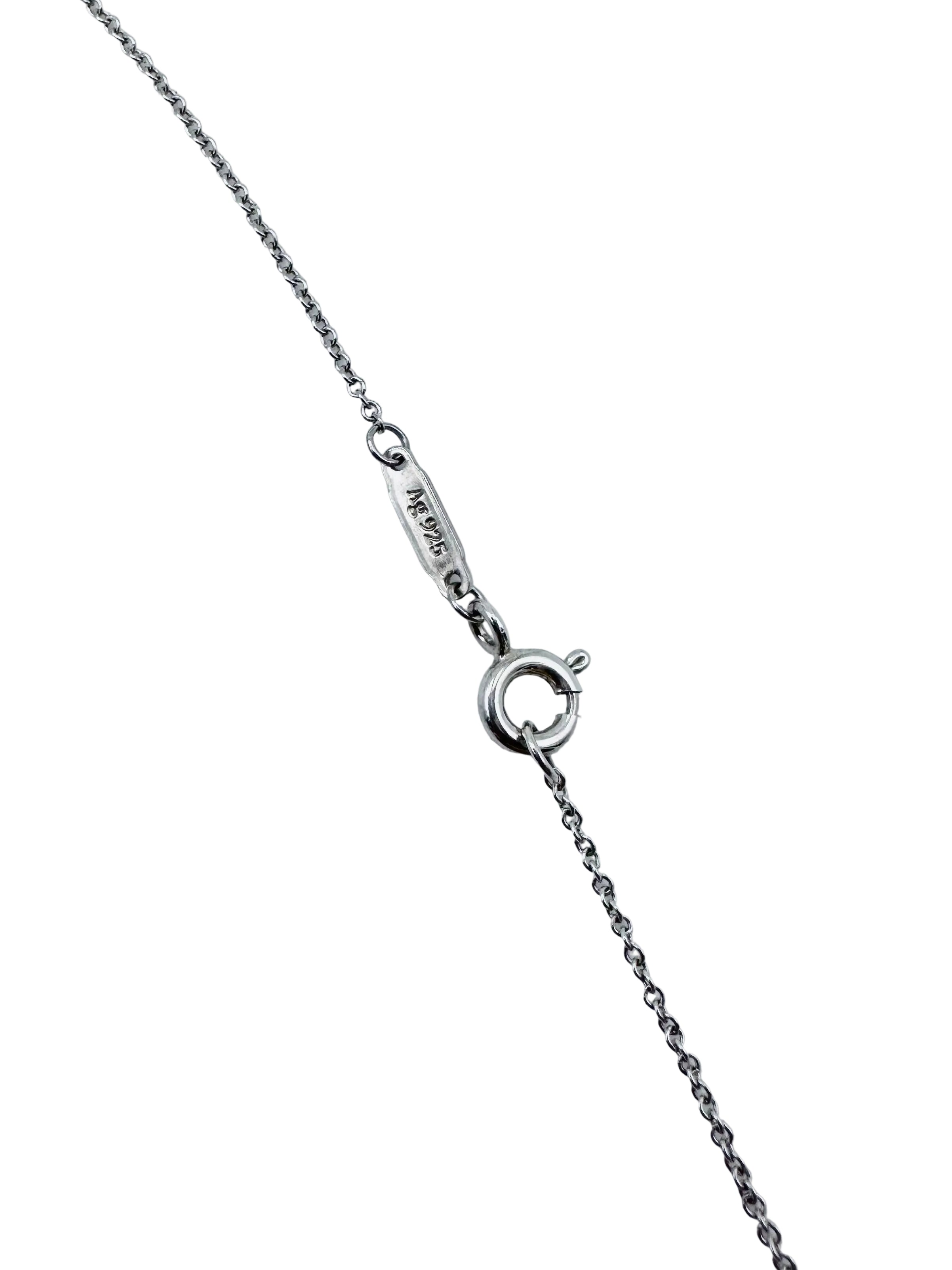 Collier Pendentif TIFFANY & CO. "Return to Tiffany" en argent et émail