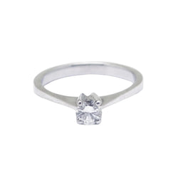 Bague Solitaire en or blanc et diamant