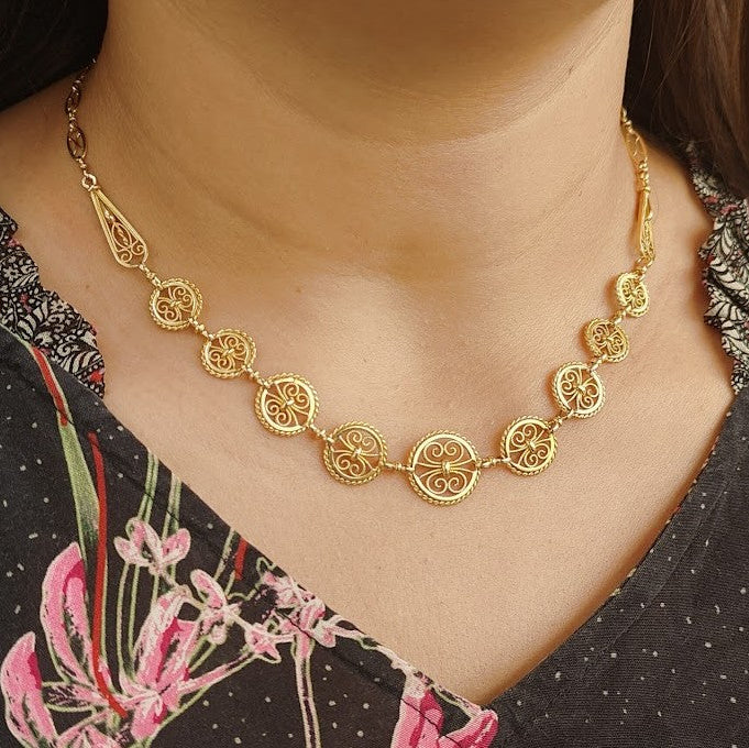 Collier Draperie en or jaune