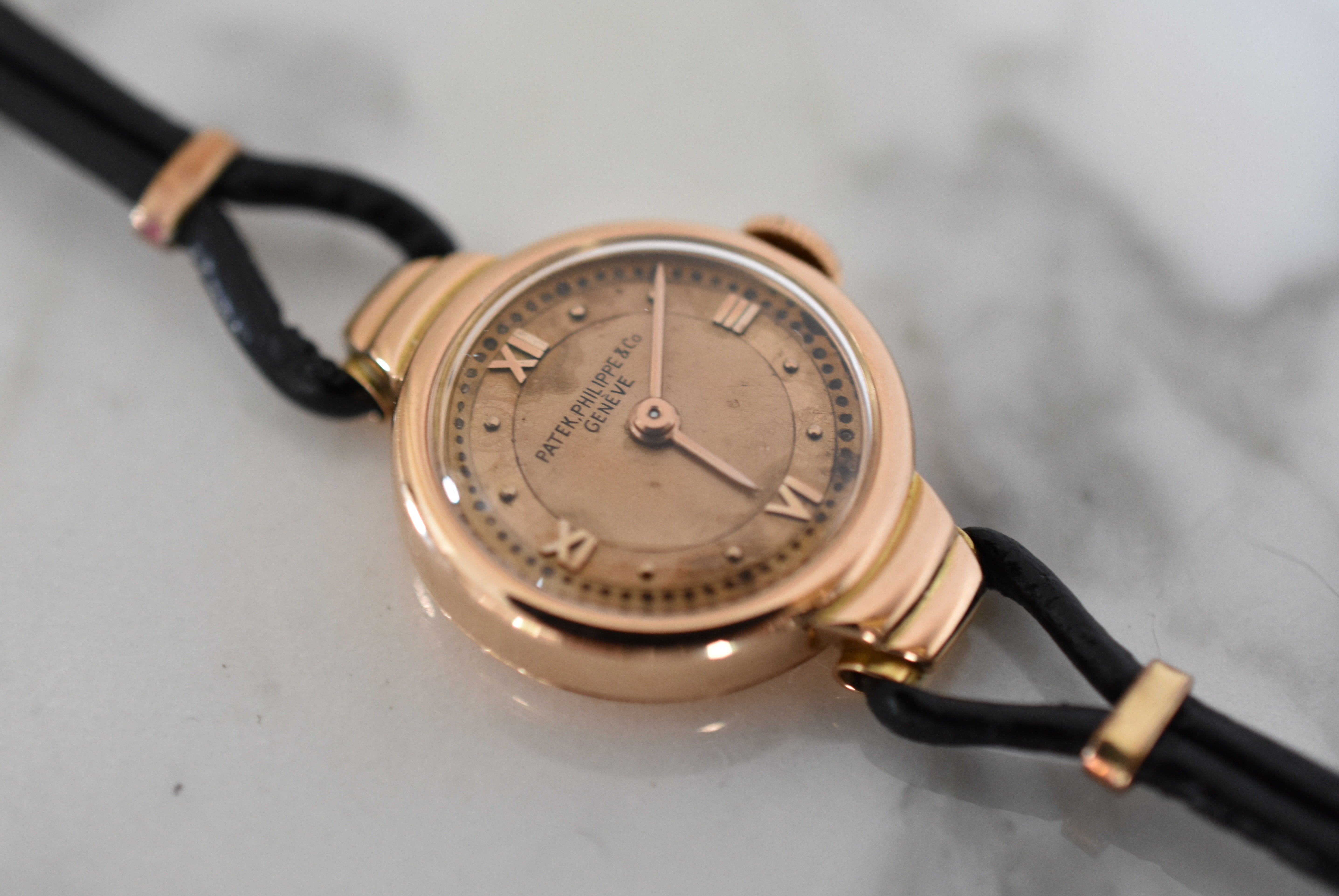 Patek Philippe montre de dame or rose 18 carats (750/000), circa 1942