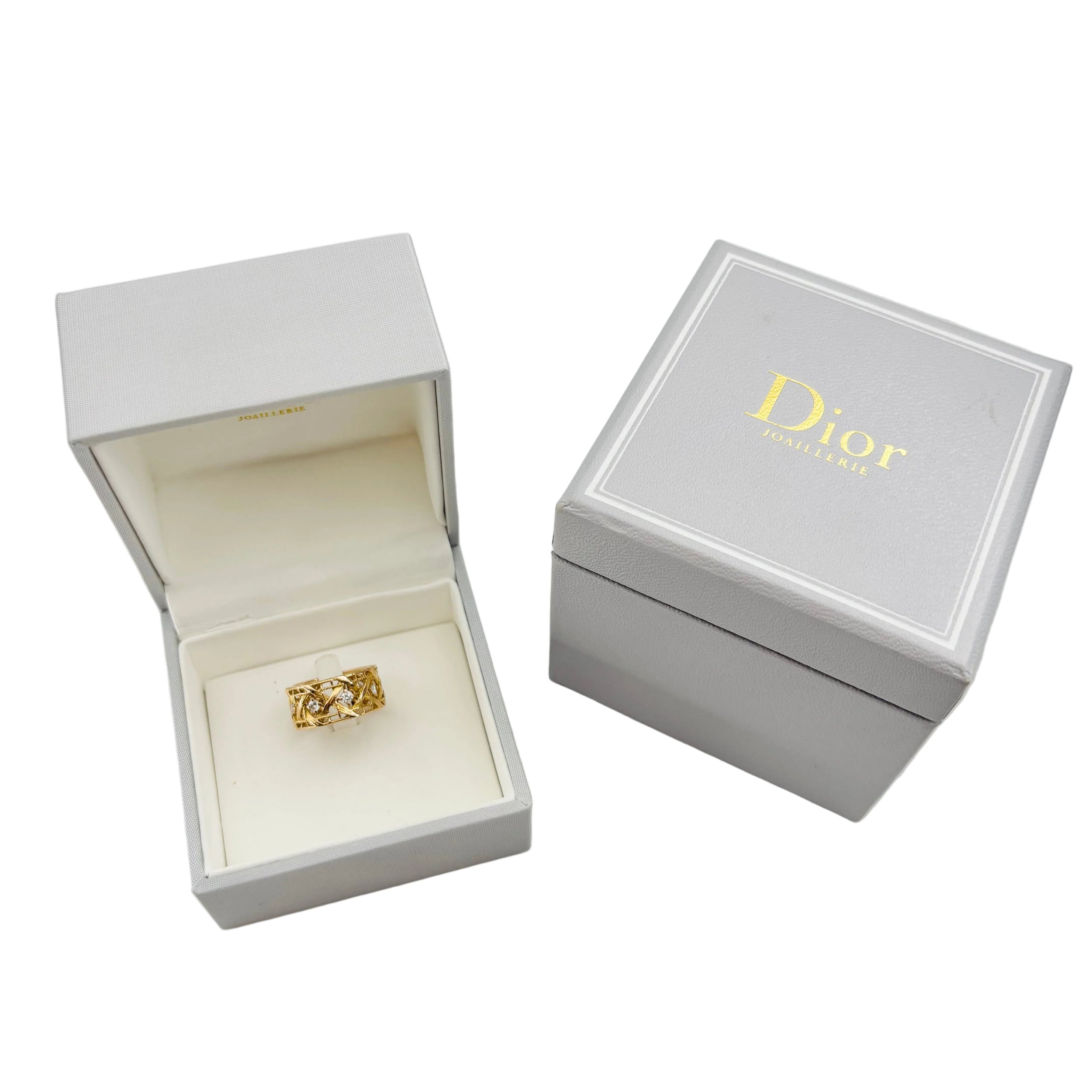 Bague DIOR "My Dior" GM en or jaune et diamants