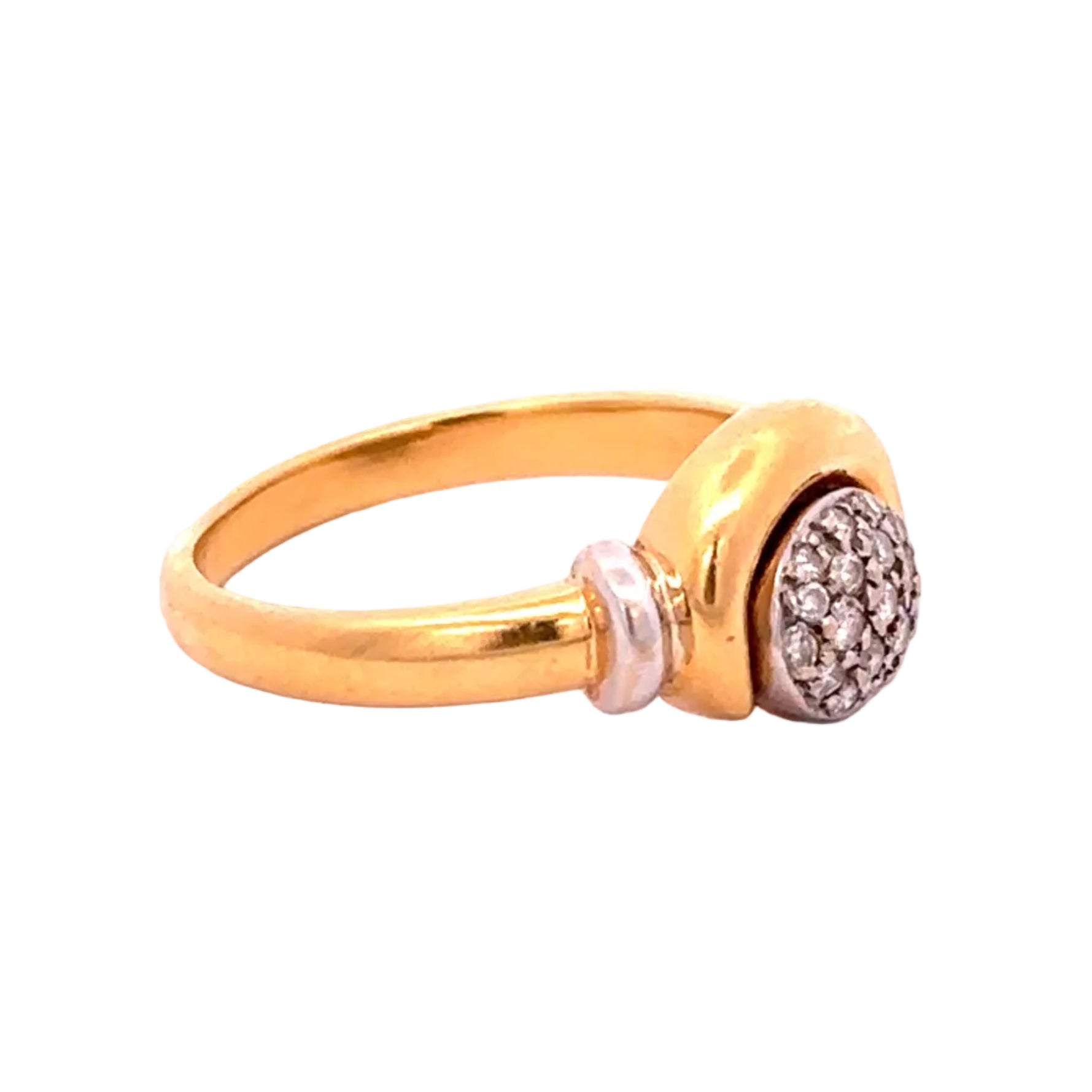 Bague en or blanc, or jaune et diamants