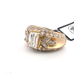 Bague en or jaune et diamants