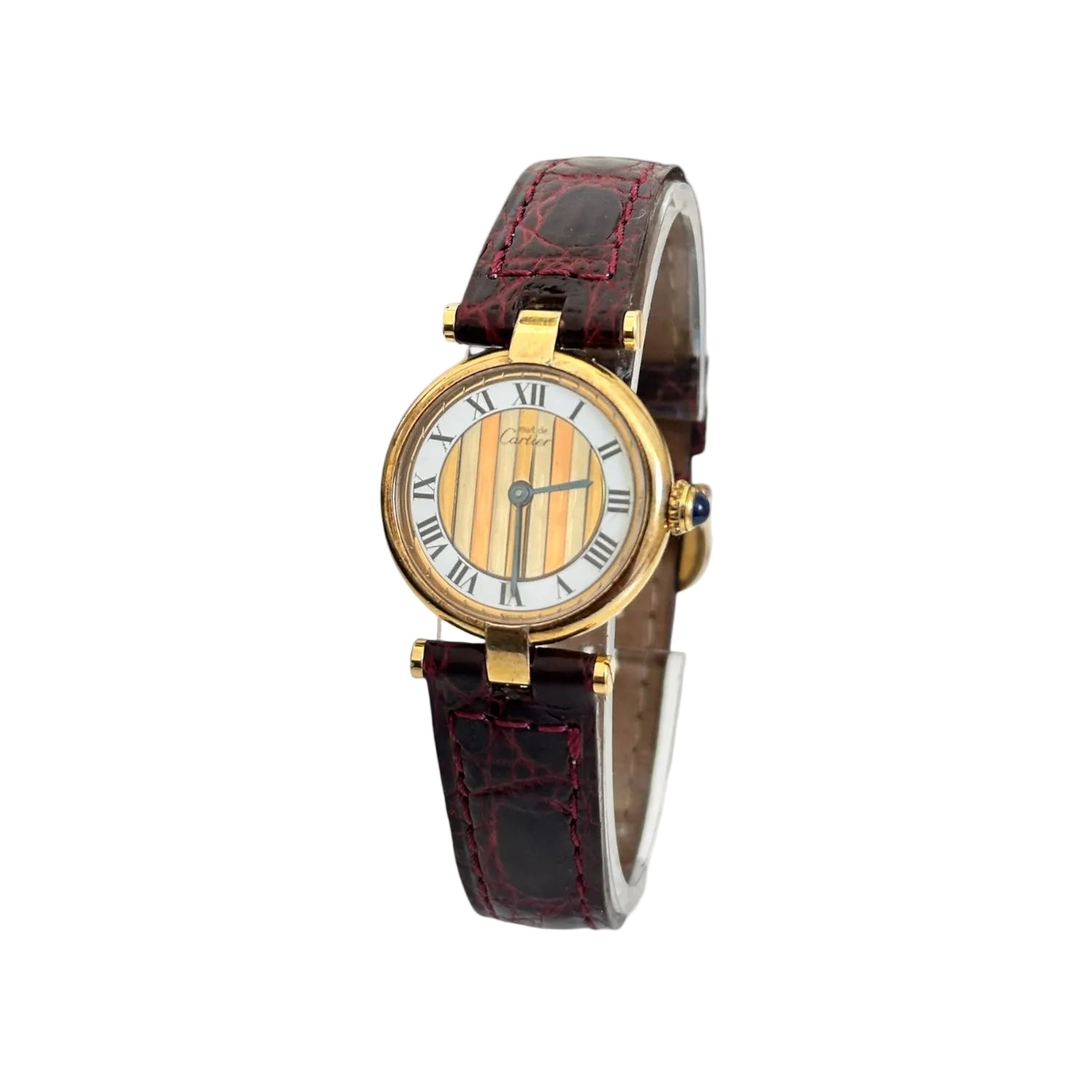 Montre CARTIER "Must Vendôme" en vermeil et cuir