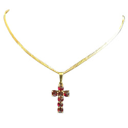 Pendentif en or jaune et grenats