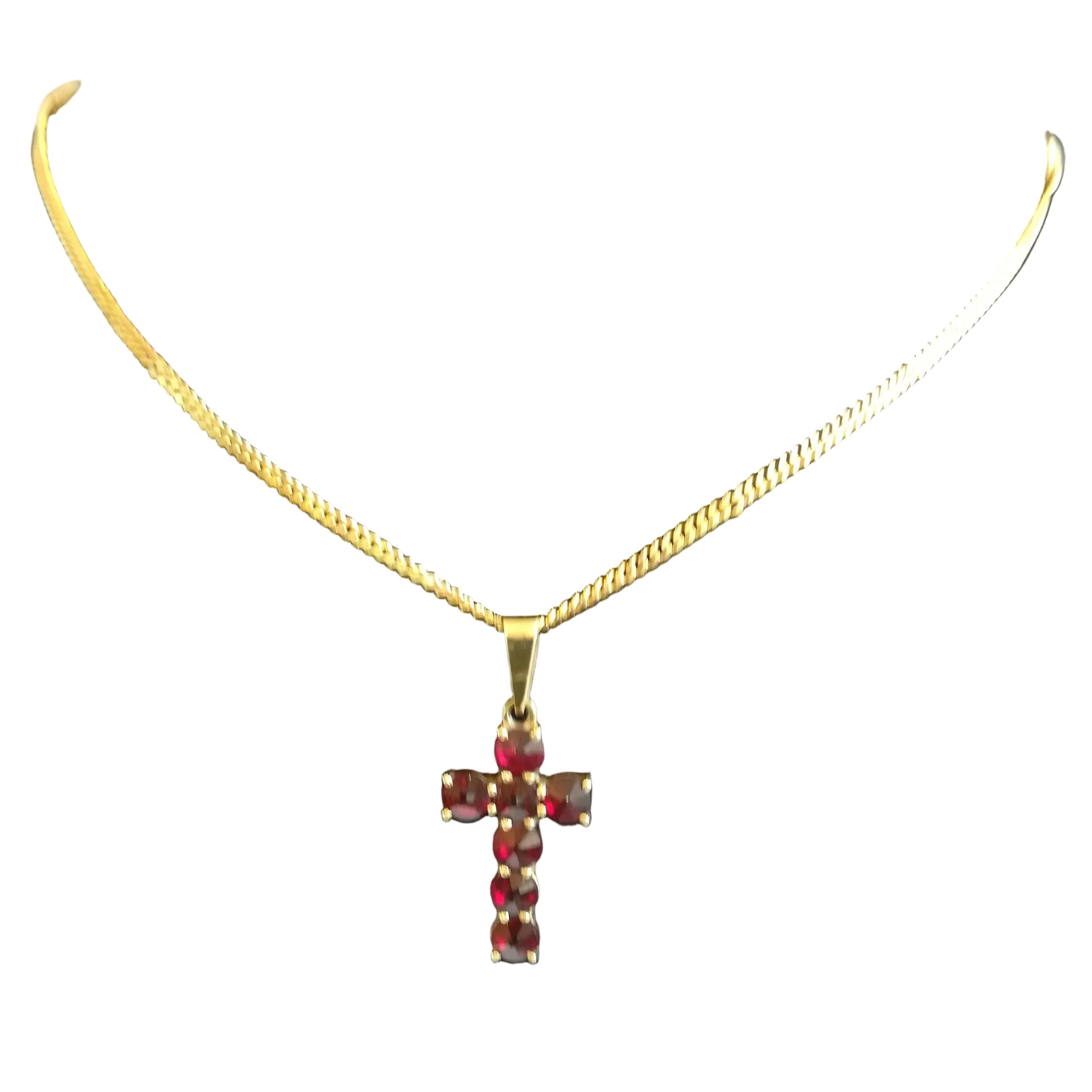 Pendentif en or jaune et grenats