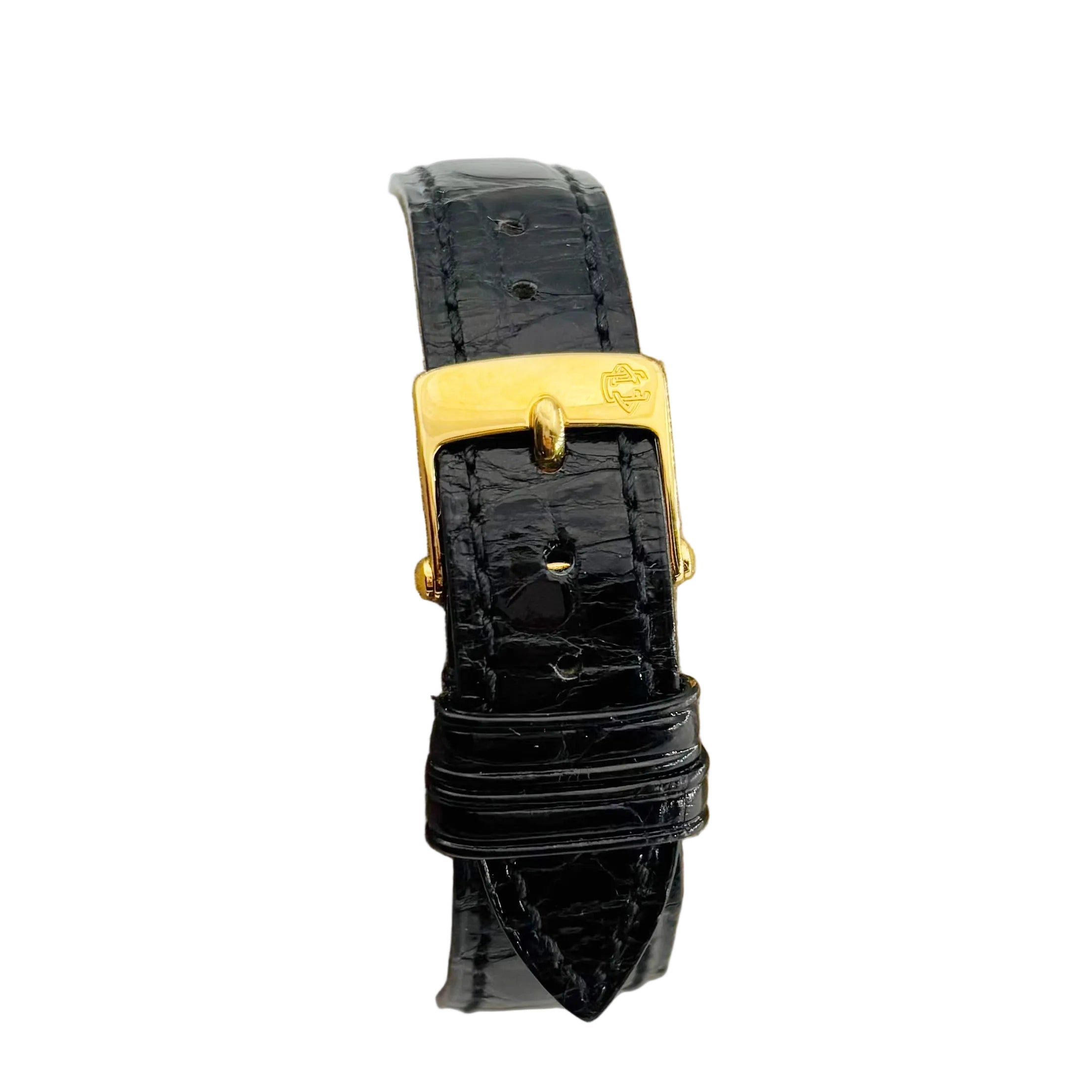 Montre VAN CLEEF & ARPELS "La Collection" en or jaune, acier et cuir