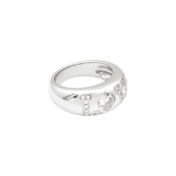 Bague Jonc CHOPARD "Love" en or blanc et diamants