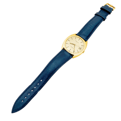 Montre Favre Leuba, or jaune, cuir.